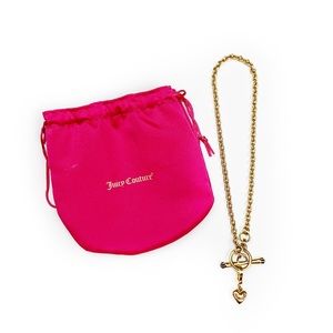 Juicy Couture Heart Charm Necklace Pouch & Box